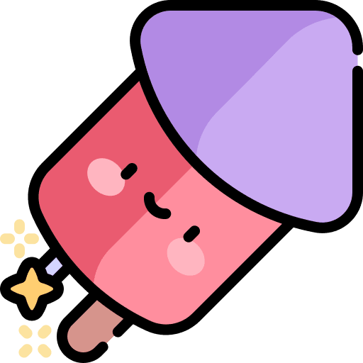 Firework birthday and party rocket celebration icon