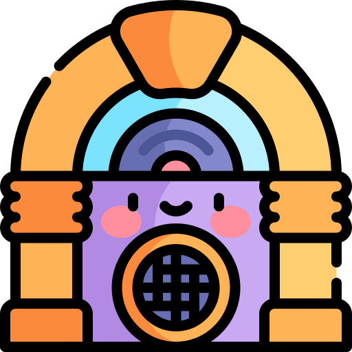 Jukebox music and multimedia music player music icon