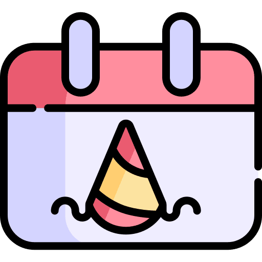 Party schedule calendar party icon