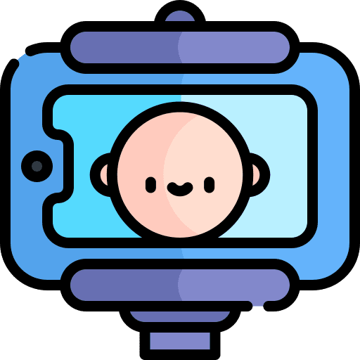 Smartphone device selfie stick smartphone icon