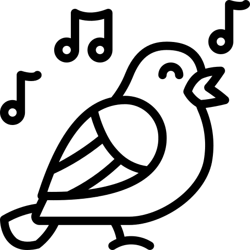 Bird nature wildlife singing icon