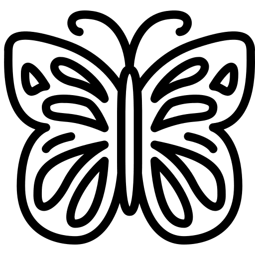 Butterfly wild life insect bugs icon