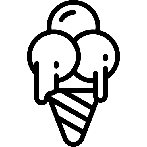 Ice cream fast food sweet food icon