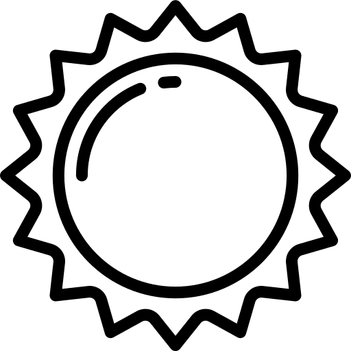 Sun sunlight summertime warm icon