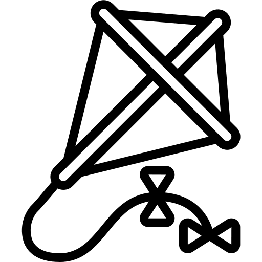 Kite kite leisure fly icon