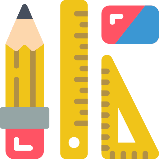 Stationery construction and tools pencil education icon