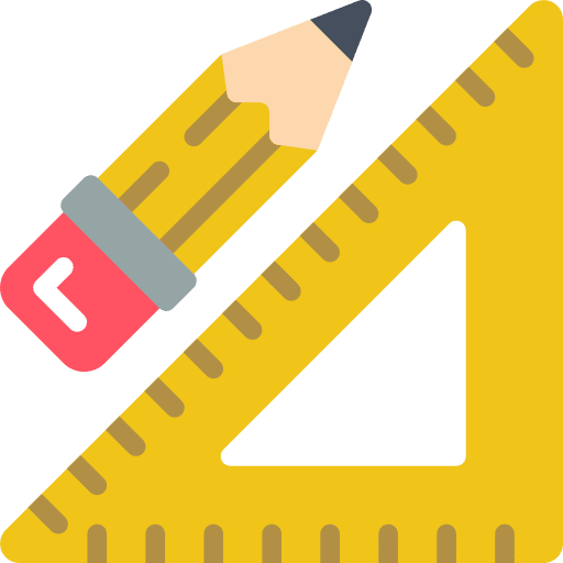 Stationery pencil tool supplies icon