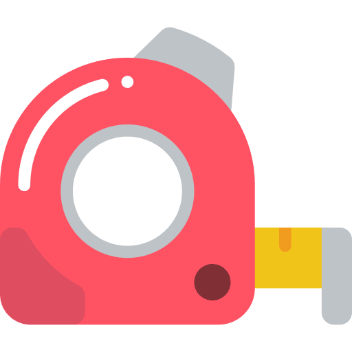 Tape measure scale measure length icon