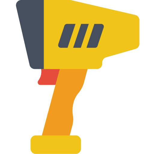 Laser laser scanner gun icon