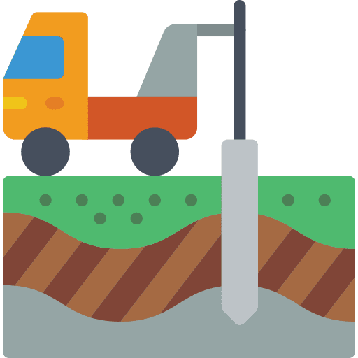 Lorry land survey transportation icon