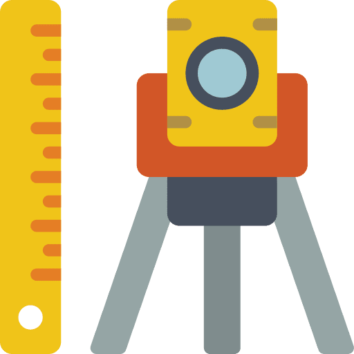 Tripod engineering construction measuring icon