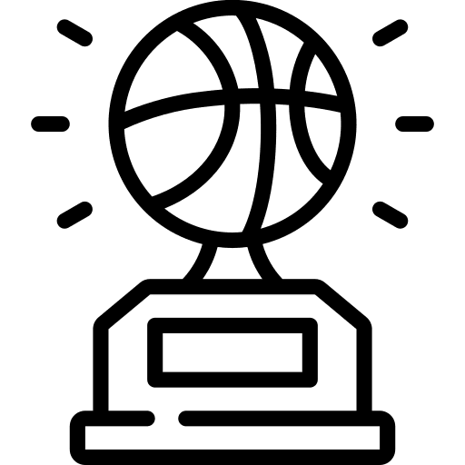 Trophy basketball winner sports and competition icon