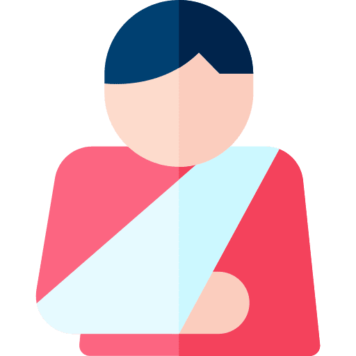 Patient man patient trauma icon