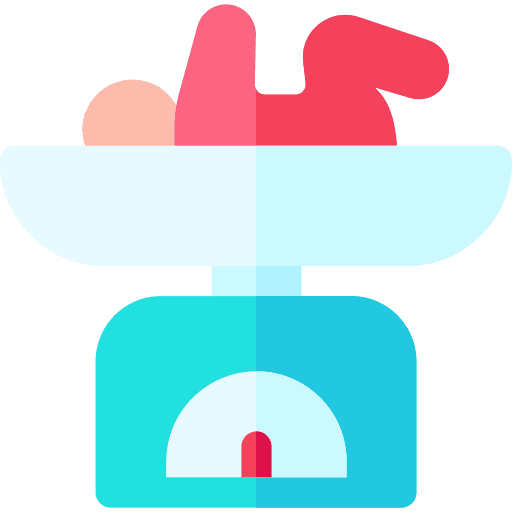 Baby weight newborn hospital scale icon