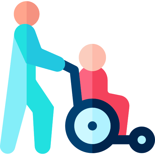 Caretaker caretaker healthcare and medical assistant icon