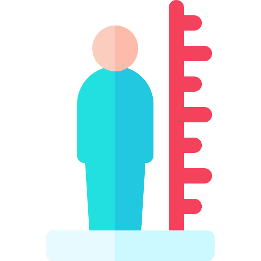 Height dimensions healthcare and medical tall icon