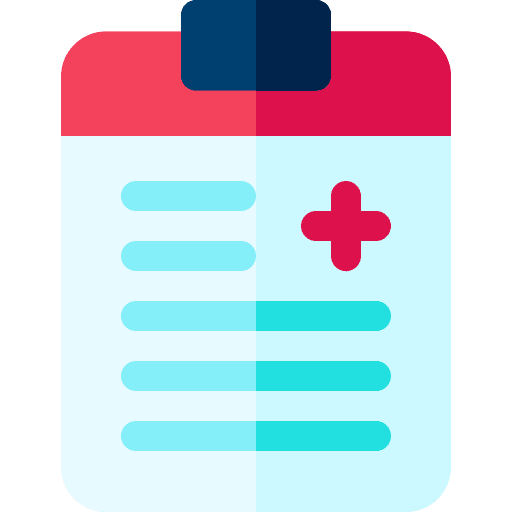Patient healthcare and medical patient diagnosis icon