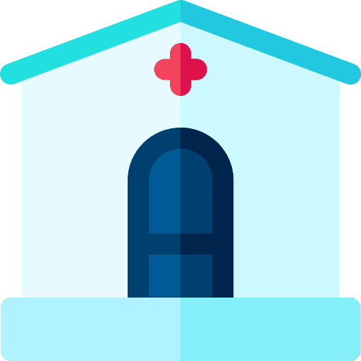 Clinic urban healthcare and medical hospital icon