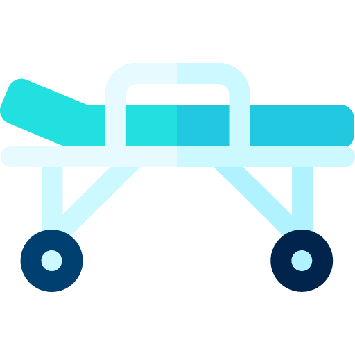 Hospital bed illness hospital bed medical stretcher icon