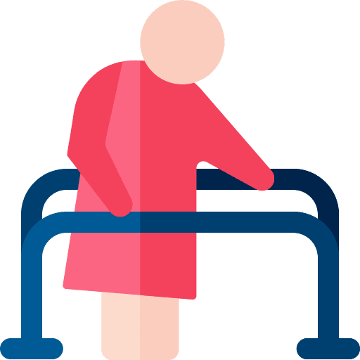 Rehabilitation medical patient healthcare and medical icon