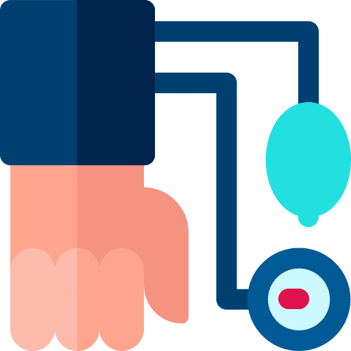 Blood pressure gauge hypertension blood pressure gauge healthcare and medical icon