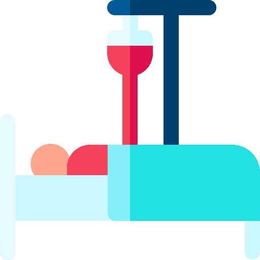 Treatment hospital bed healthcare and medical icon
