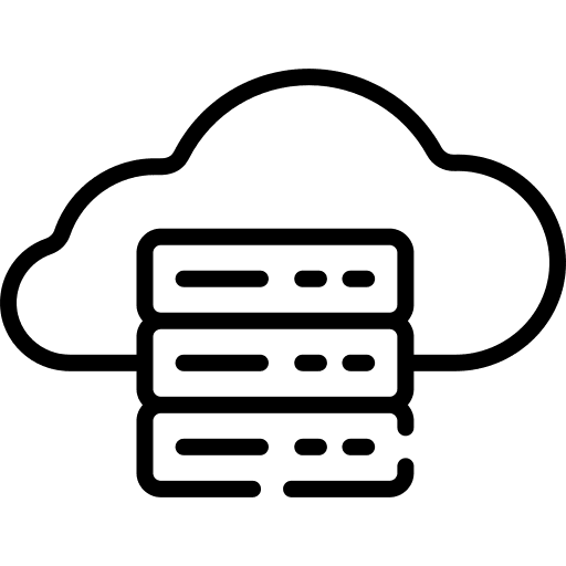 Cloud server server storage database icon