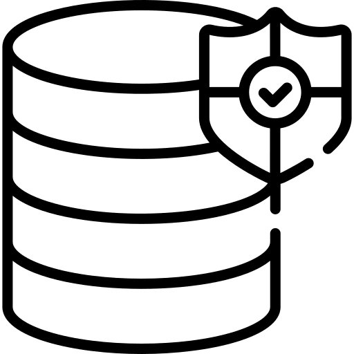 Database security security secure data storage icon