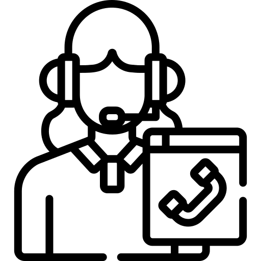 Customer service agent headset customer service agent telephone icon