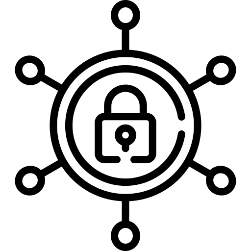 Cyber security locked technology secure icon