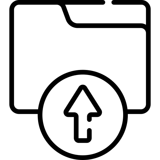Upload office material files and folders upload icon