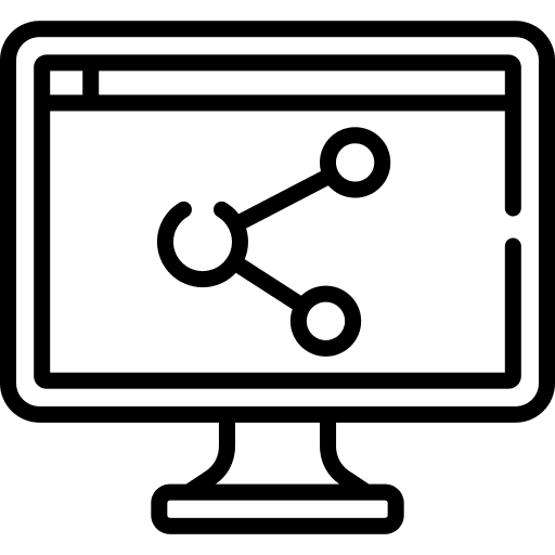 Share multimedia connector seo and web icon