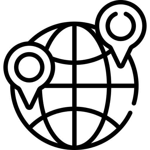 Worlwide map placeholder grid world icon