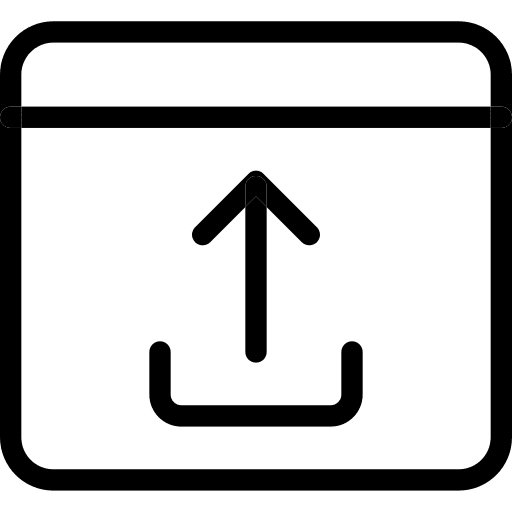 Upload arrow up internet icon