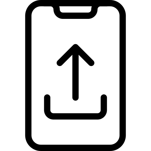 Upload up arrow networking multimedia icon