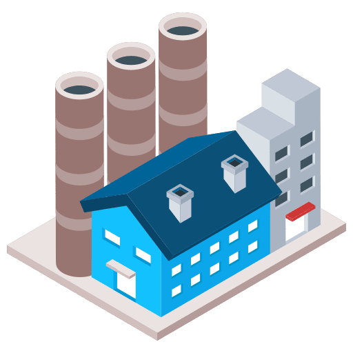 Factory industry construction and tools mill icon