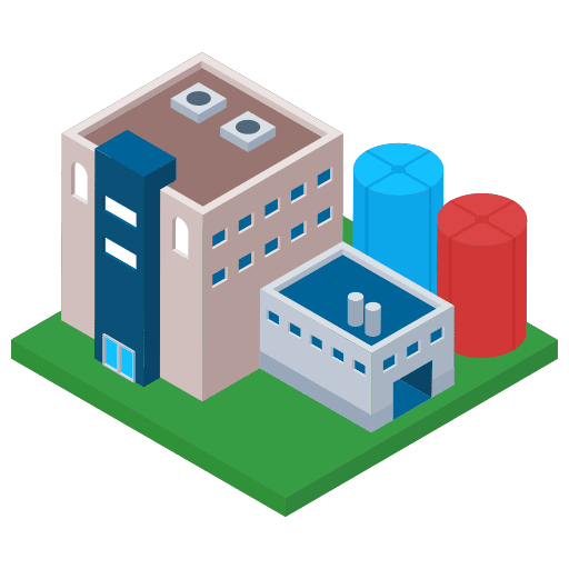 Industry oil refininery factory industrial icon