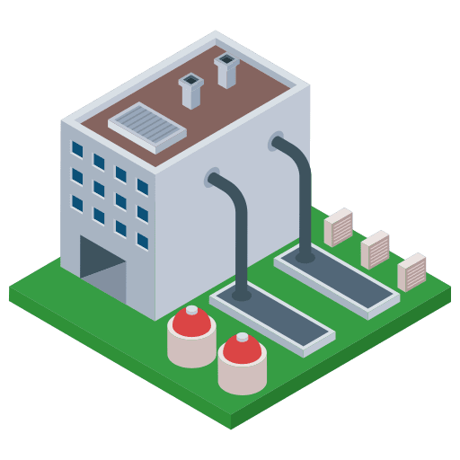 Manufacturing plant buildings manufacturing plant power icon