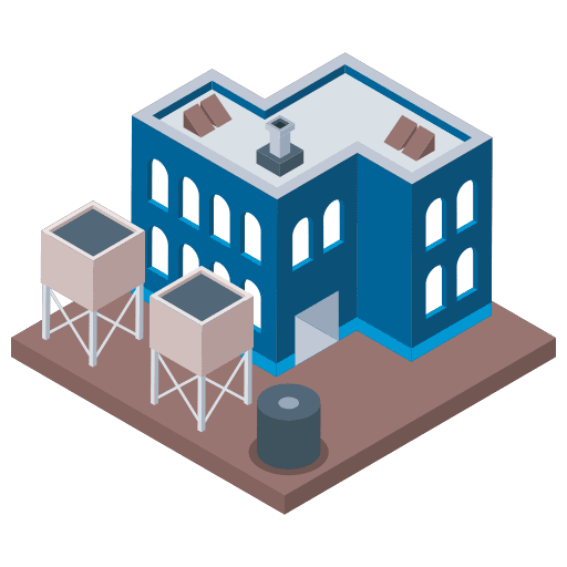 Manufacturing plant industrial plant factory icon