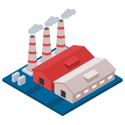 Power generation power plant industrial icon