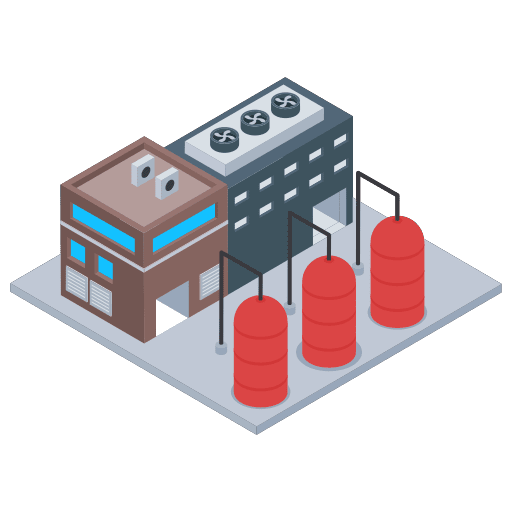 Factory plant center factory plant company icon