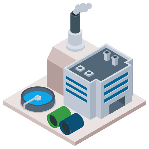 Factory plant factory plant pollution power icon