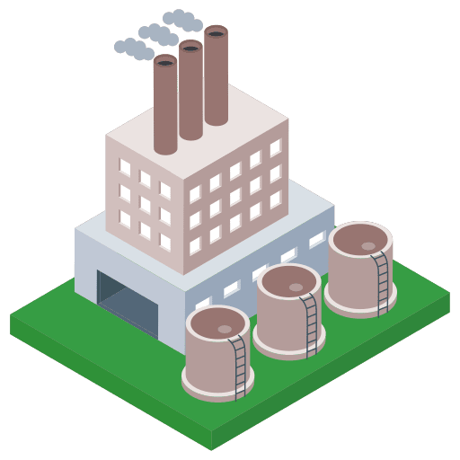 Power industry industrial plant factory icon