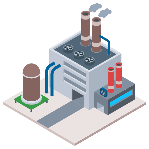Power plant factory power plant pollution icon