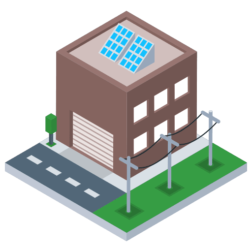 Warehouse warehouse power industry icon