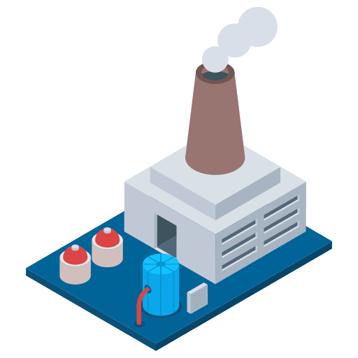 Factory plant branch industrial factory icon