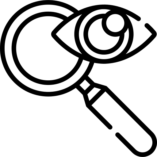 Check up healthcare and medical optometrist eye icon