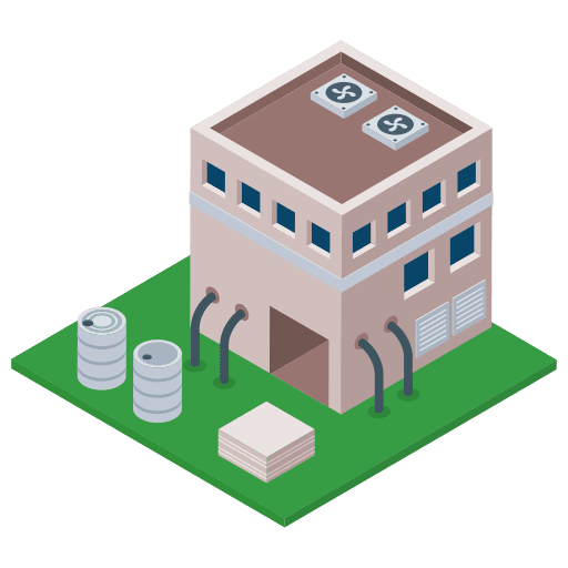 Power plant buildings factory power plant icon