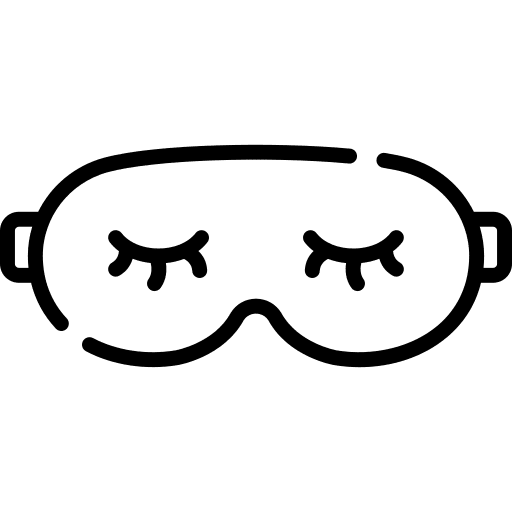 Sleeping mask asleep healthcare and medical sleeping icon