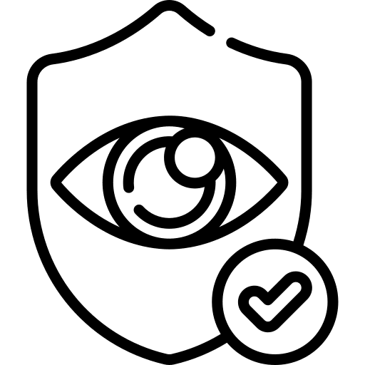 Vision eye insurance healthcare and medical shield icon